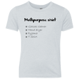 T-Shirts Heather White / YXS Multipurpose Shirt Youth Triblend T-Shirt