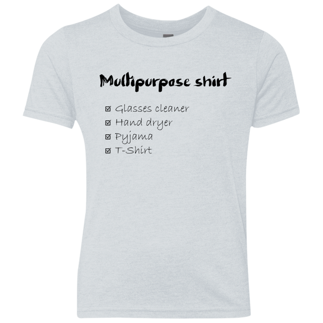 T-Shirts Heather White / YXS Multipurpose Shirt Youth Triblend T-Shirt
