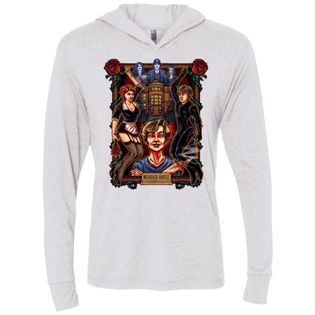 T-Shirts Heather White / X-Small Murder House Triblend Long Sleeve Hoodie Tee