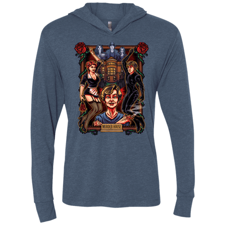T-Shirts Indigo / X-Small Murder House Triblend Long Sleeve Hoodie Tee