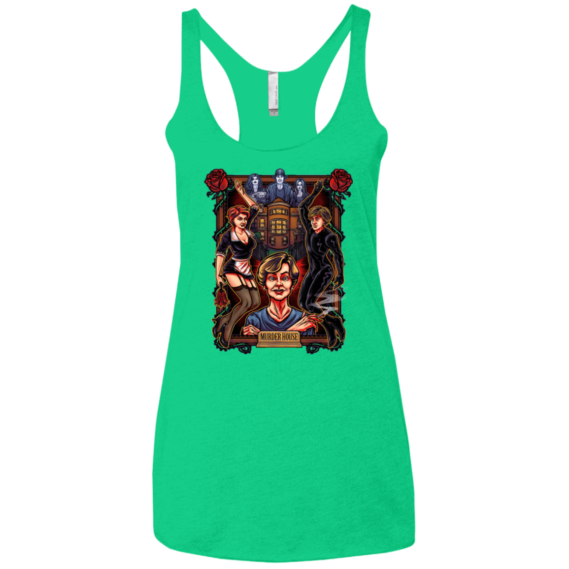 T-Shirts Envy / X-Small Murder House Women's Triblend Racerback Tank