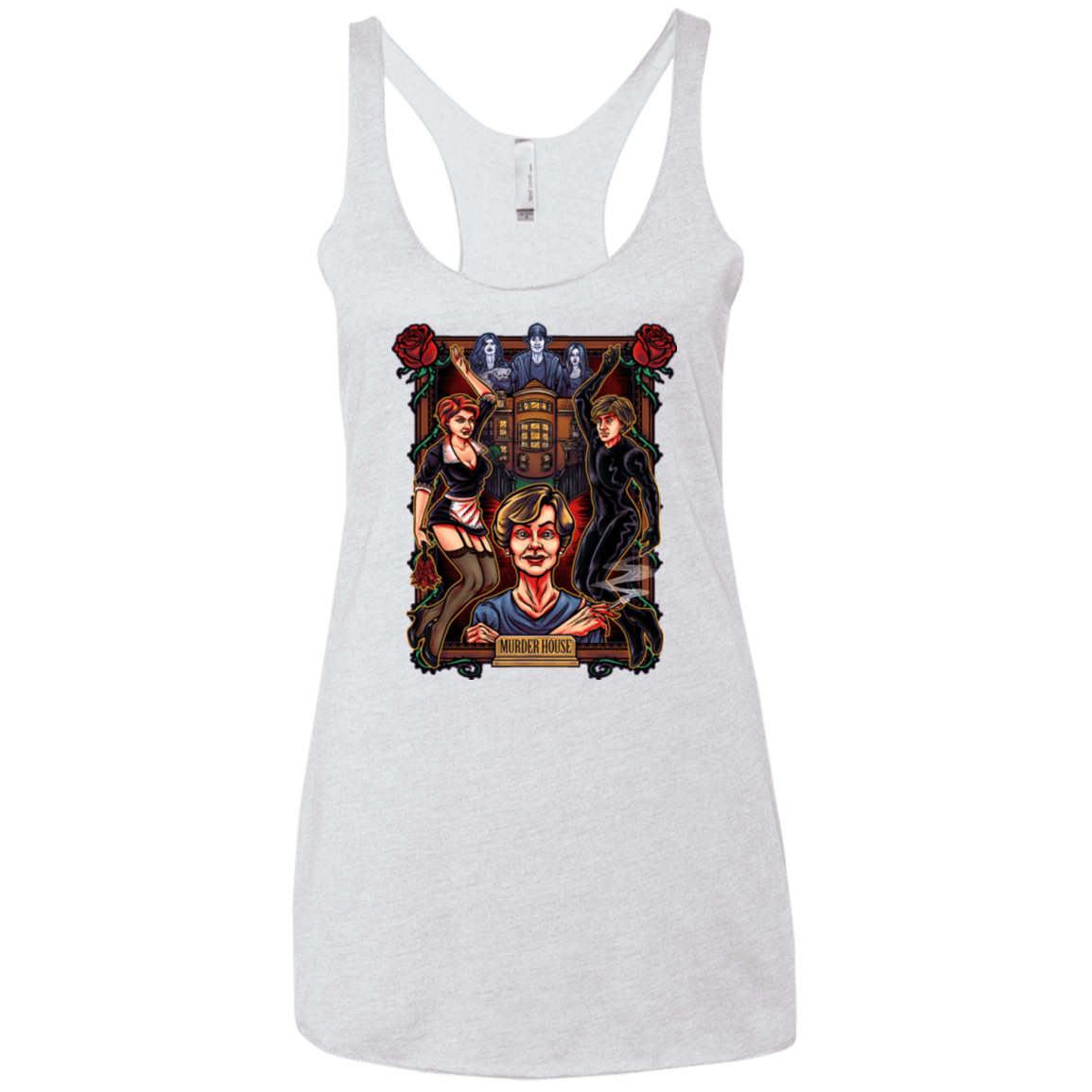 T-Shirts Heather White / X-Small Murder House Women's Triblend Racerback Tank