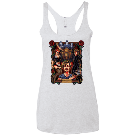 T-Shirts Heather White / X-Small Murder House Women's Triblend Racerback Tank