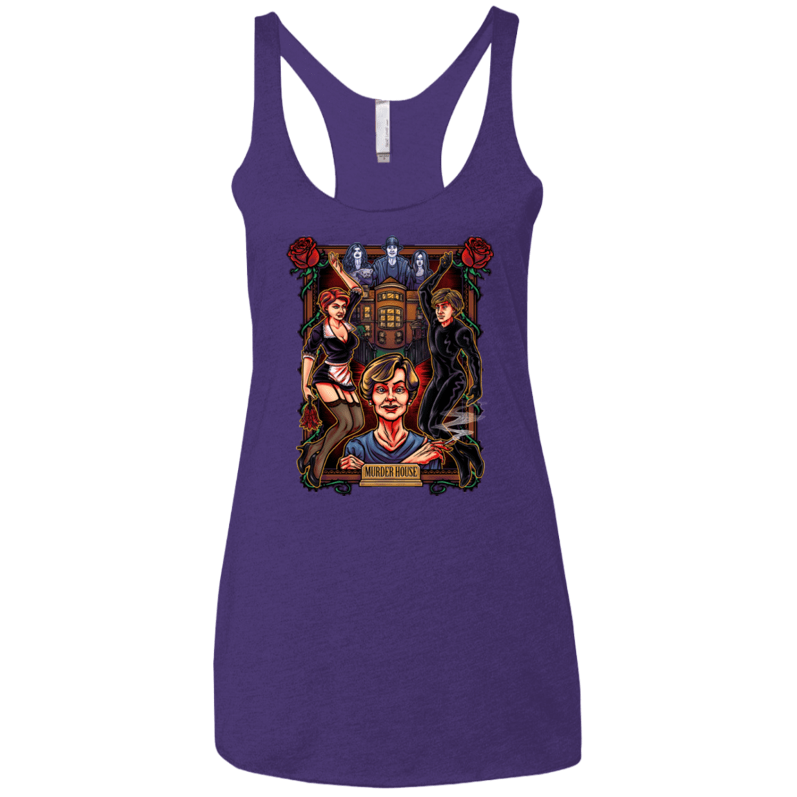 T-Shirts Purple / X-Small Murder House Women's Triblend Racerback Tank