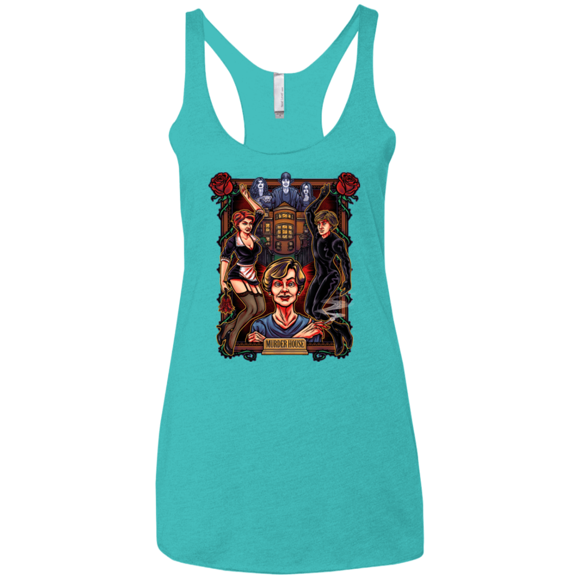 T-Shirts Tahiti Blue / X-Small Murder House Women's Triblend Racerback Tank