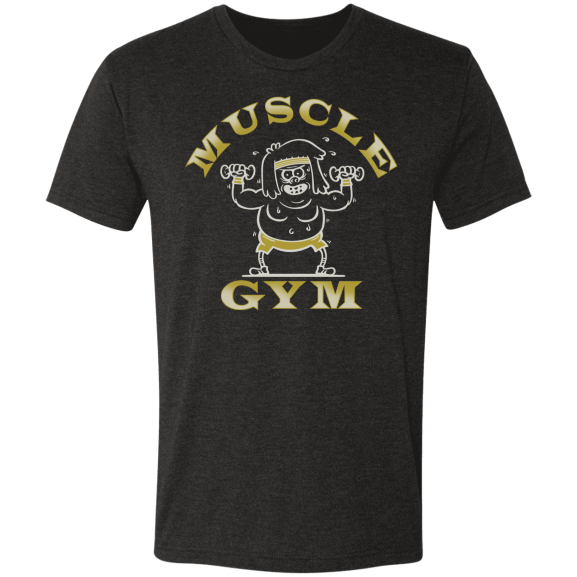 T-Shirts Vintage Black / S Muscle Man Gym Men's Triblend T-Shirt