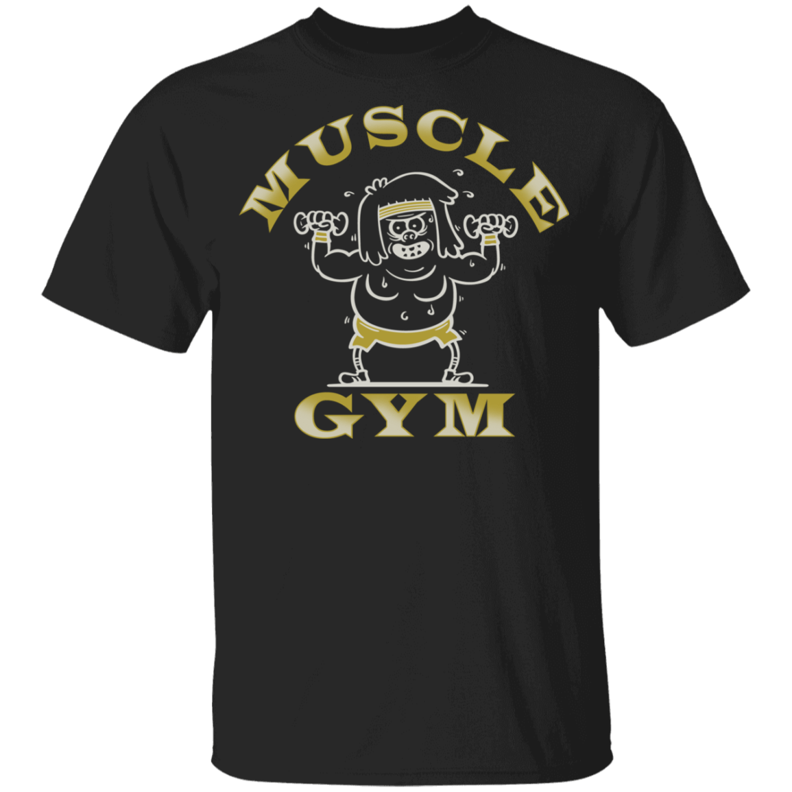 T-Shirts Black / YXS Muscle Man Gym Youth T-Shirt