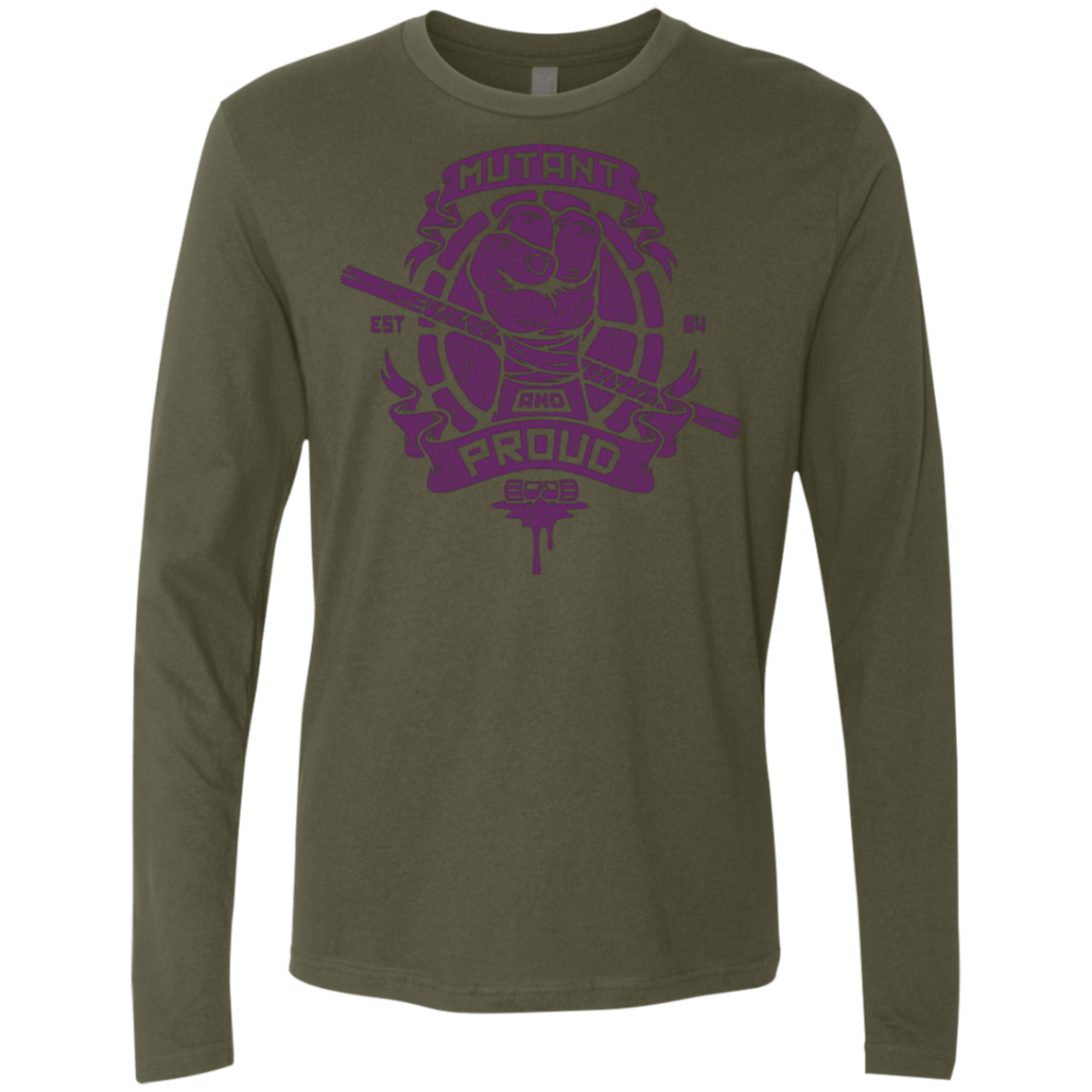 T-Shirts Military Green / Small Mutant and Proud Donny Men's Premium Long Sleeve