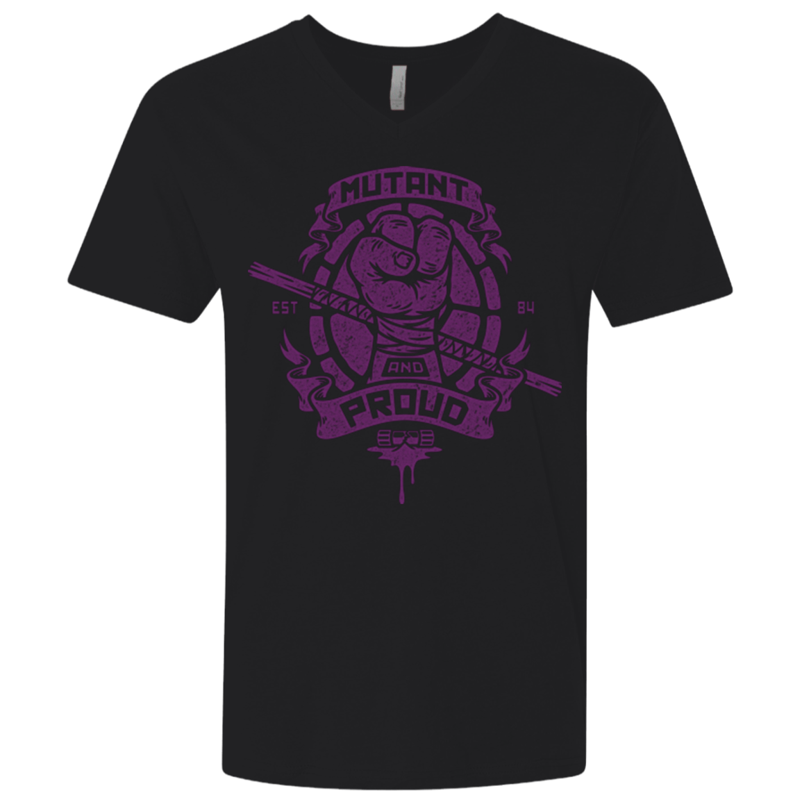 T-Shirts Black / X-Small Mutant and Proud Donny Men's Premium V-Neck