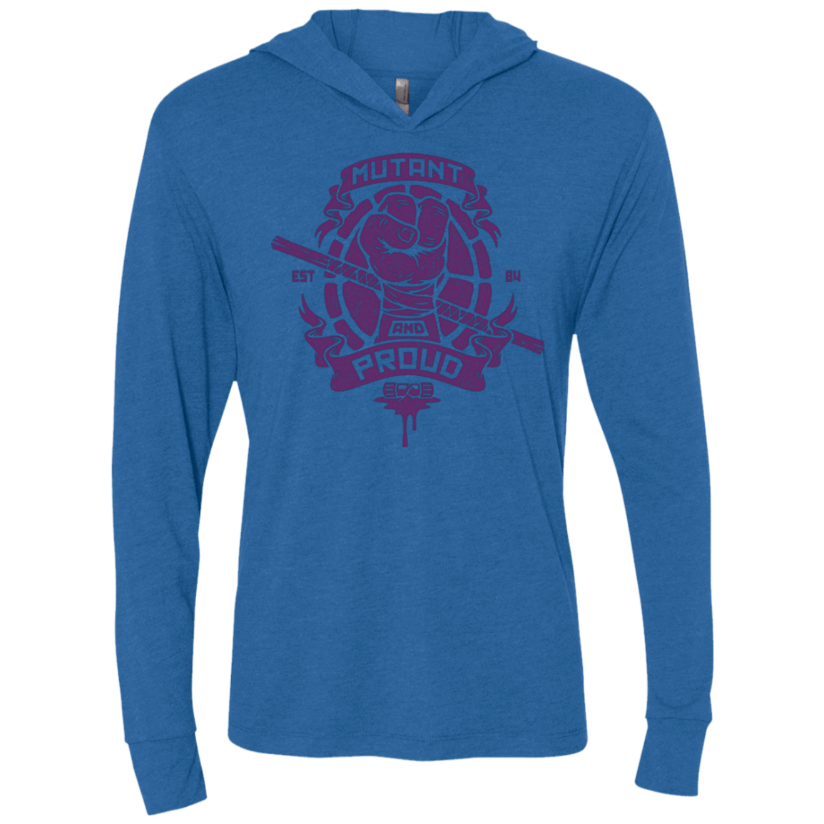 T-Shirts Vintage Royal / X-Small Mutant and Proud Donny Triblend Long Sleeve Hoodie Tee