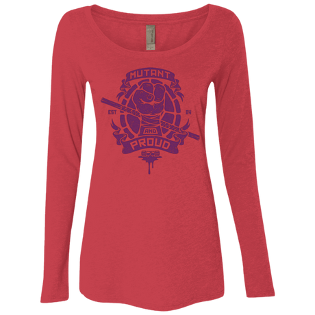 T-Shirts Vintage Red / Small Mutant and Proud Donny Women's Triblend Long Sleeve Shirt