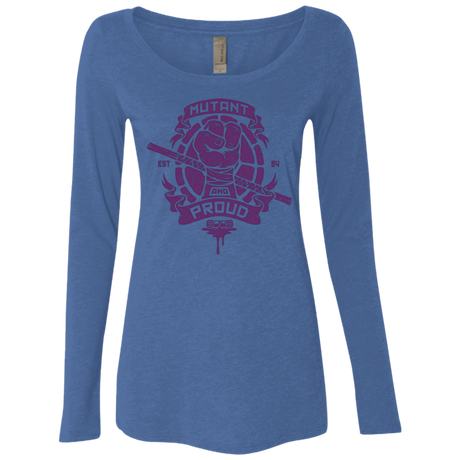 T-Shirts Vintage Royal / Small Mutant and Proud Donny Women's Triblend Long Sleeve Shirt
