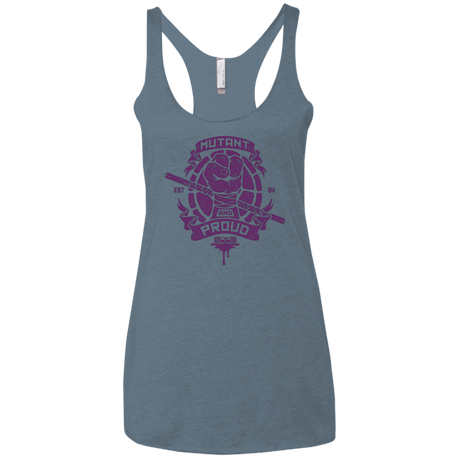 T-Shirts Indigo / X-Small Mutant and Proud Donny Women's Triblend Racerback Tank