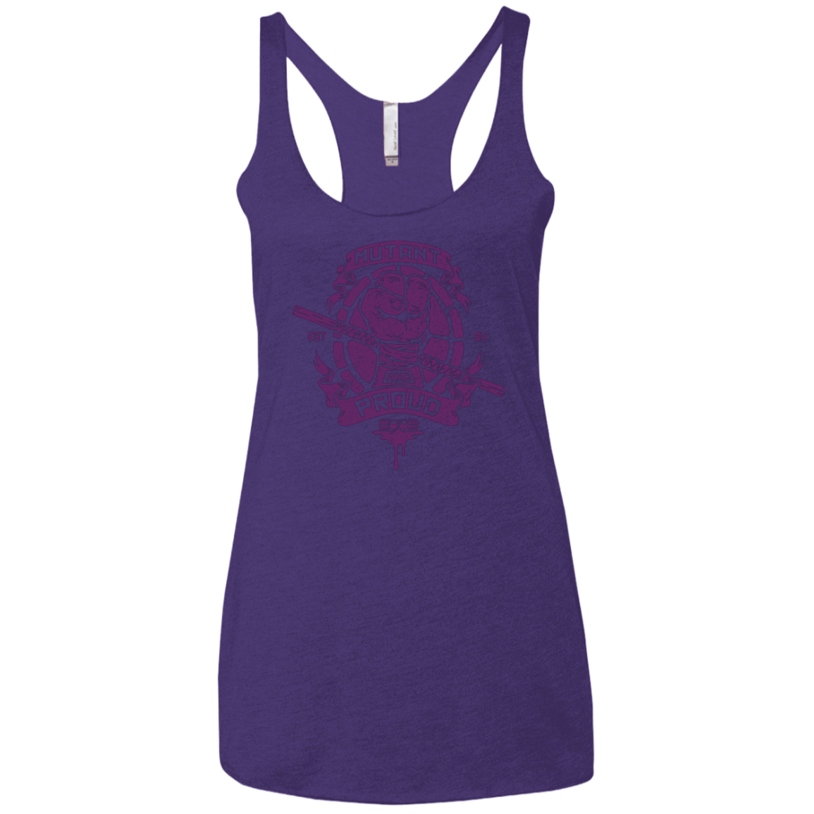 T-Shirts Purple / X-Small Mutant and Proud Donny Women's Triblend Racerback Tank