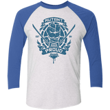 T-Shirts Heather White/Vintage Royal / X-Small Mutant and Proud Leo Triblend 3/4 Sleeve
