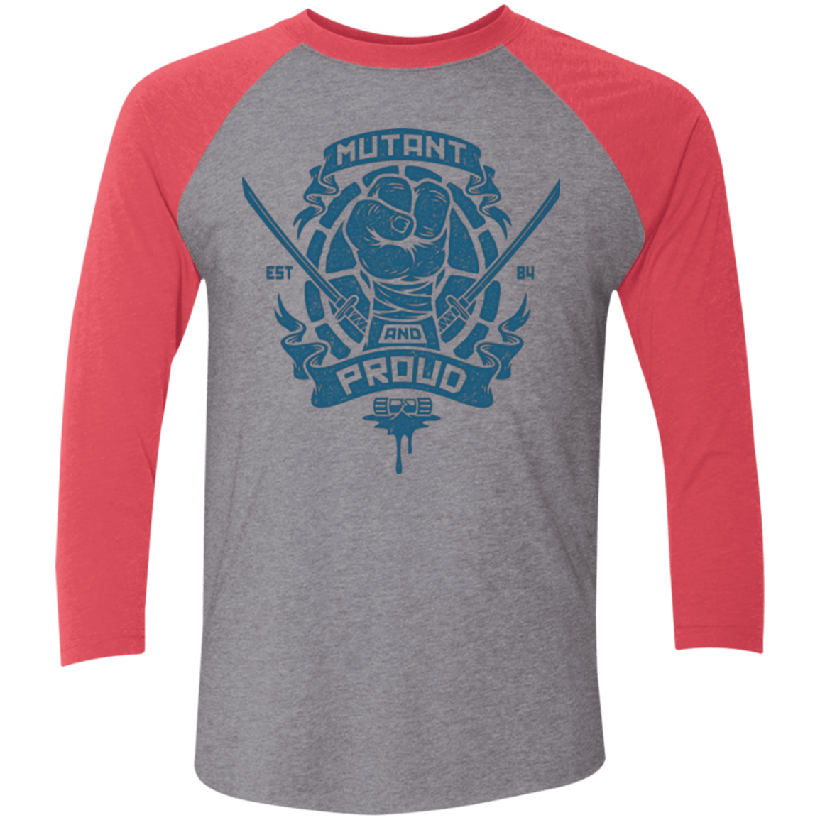 T-Shirts Premium Heather/ Vintage Red / X-Small Mutant and Proud Leo Triblend 3/4 Sleeve