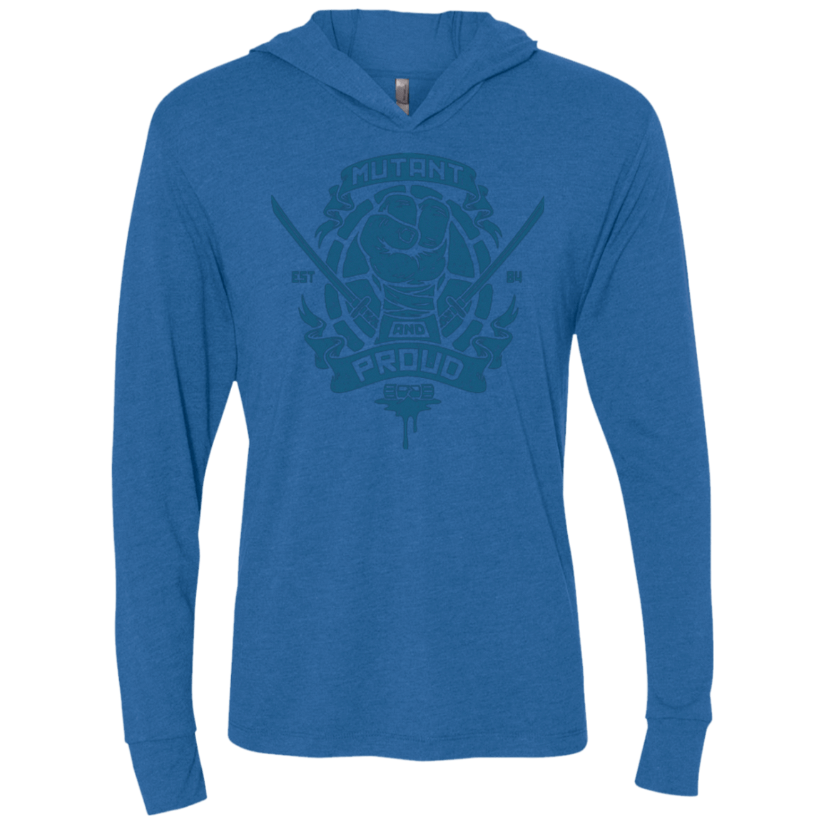 T-Shirts Vintage Royal / X-Small Mutant and Proud Leo Triblend Long Sleeve Hoodie Tee