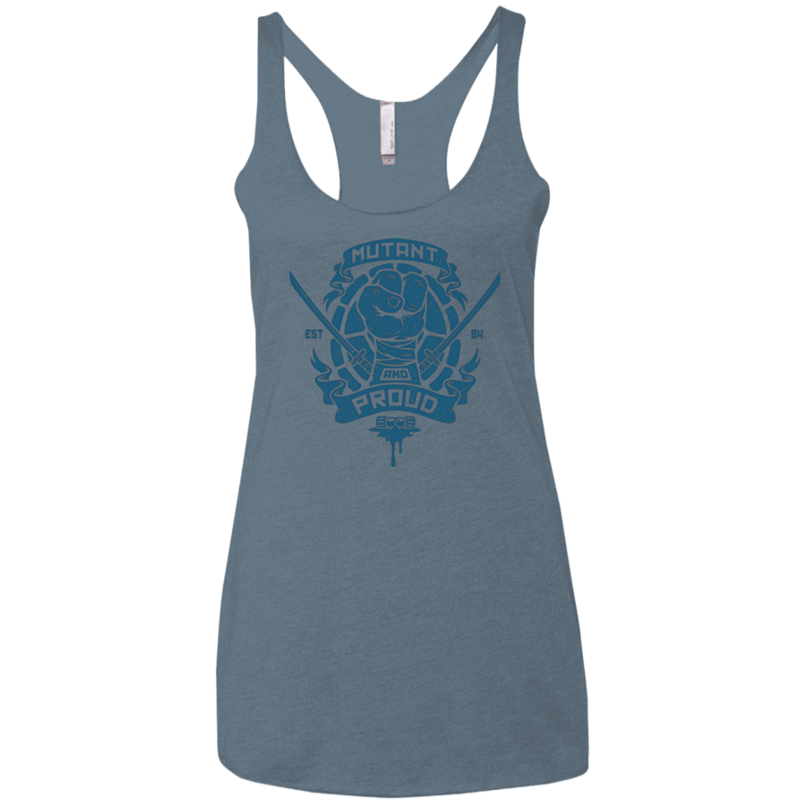 T-Shirts Indigo / X-Small Mutant and Proud Leo Women's Triblend Racerback Tank