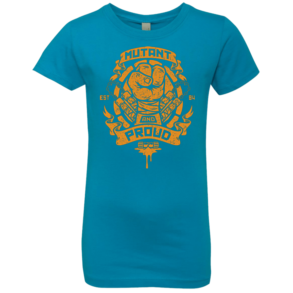 T-Shirts Turquoise / YXS Mutant and Proud Mikey Girls Premium T-Shirt