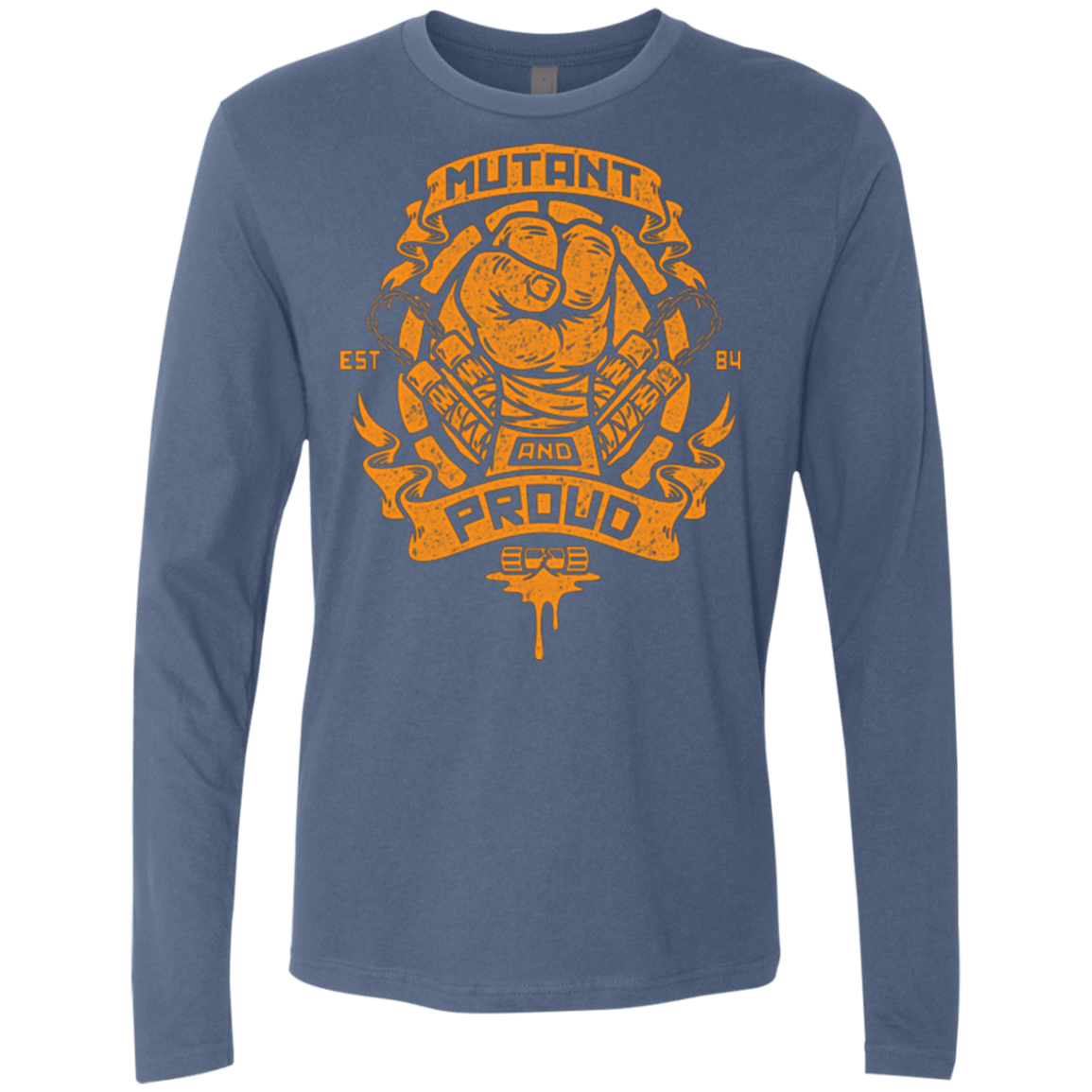 T-Shirts Indigo / Small Mutant and Proud Mikey Men's Premium Long Sleeve