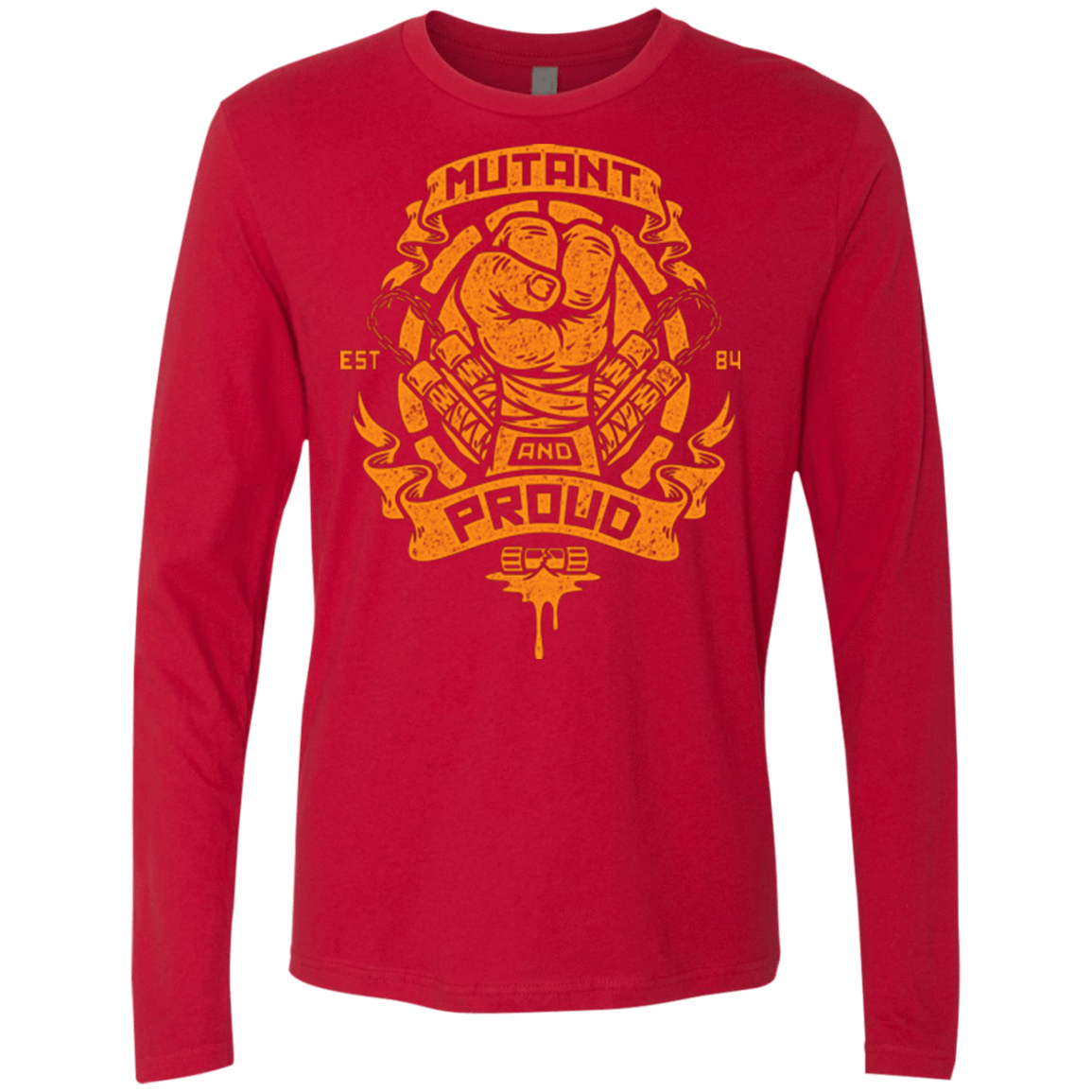 T-Shirts Red / Small Mutant and Proud Mikey Men's Premium Long Sleeve
