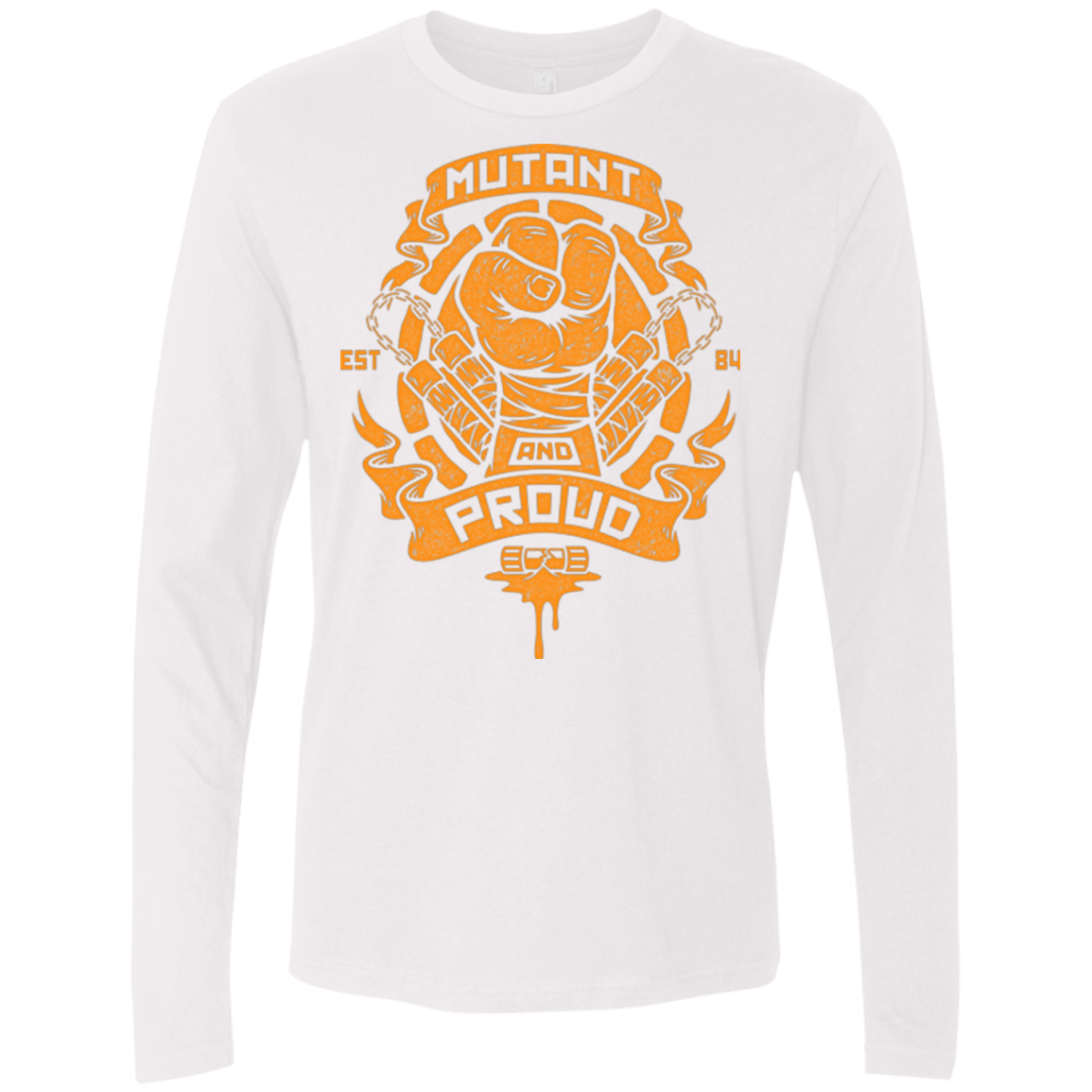 T-Shirts White / Small Mutant and Proud Mikey Men's Premium Long Sleeve