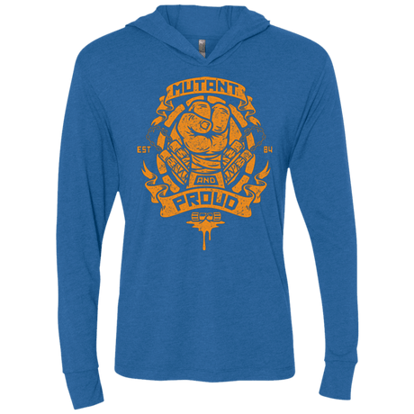 T-Shirts Vintage Royal / X-Small Mutant and Proud Mikey Triblend Long Sleeve Hoodie Tee