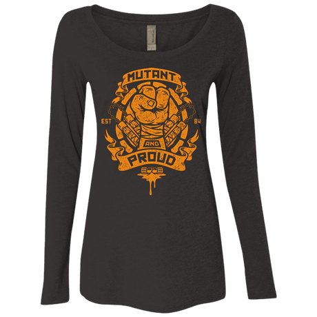 T-Shirts Vintage Black / Small Mutant and Proud Mikey Women's Triblend Long Sleeve Shirt