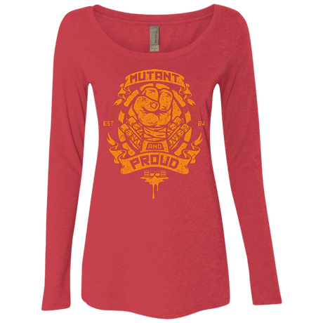 T-Shirts Vintage Red / Small Mutant and Proud Mikey Women's Triblend Long Sleeve Shirt