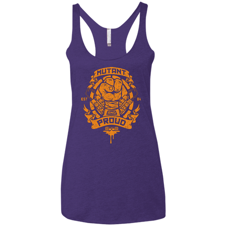 T-Shirts Purple / X-Small Mutant and Proud Mikey Women's Triblend Racerback Tank