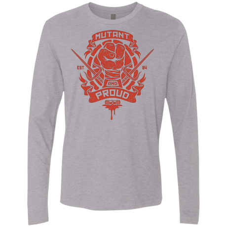 T-Shirts Heather Grey / Small Mutant and Proud Raph Men's Premium Long Sleeve