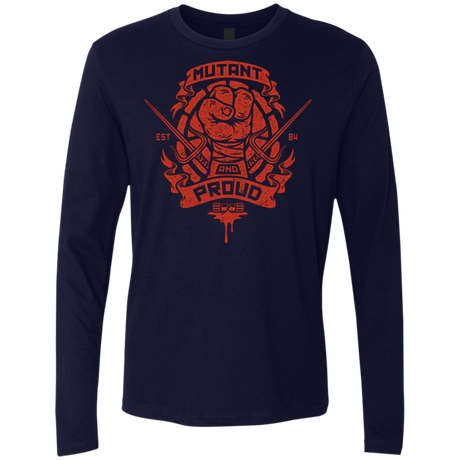 T-Shirts Midnight Navy / Small Mutant and Proud Raph Men's Premium Long Sleeve