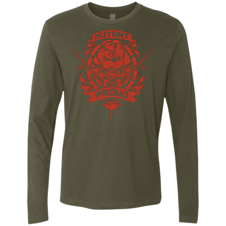 T-Shirts Military Green / Small Mutant and Proud Raph Men's Premium Long Sleeve