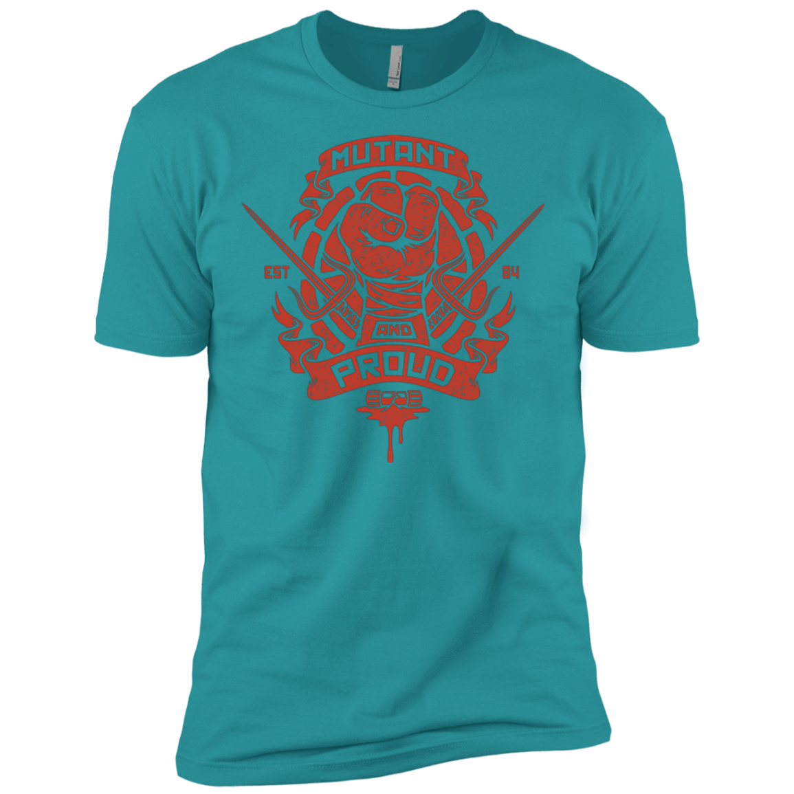 T-Shirts Tahiti Blue / X-Small Mutant and Proud Raph Men's Premium T-Shirt