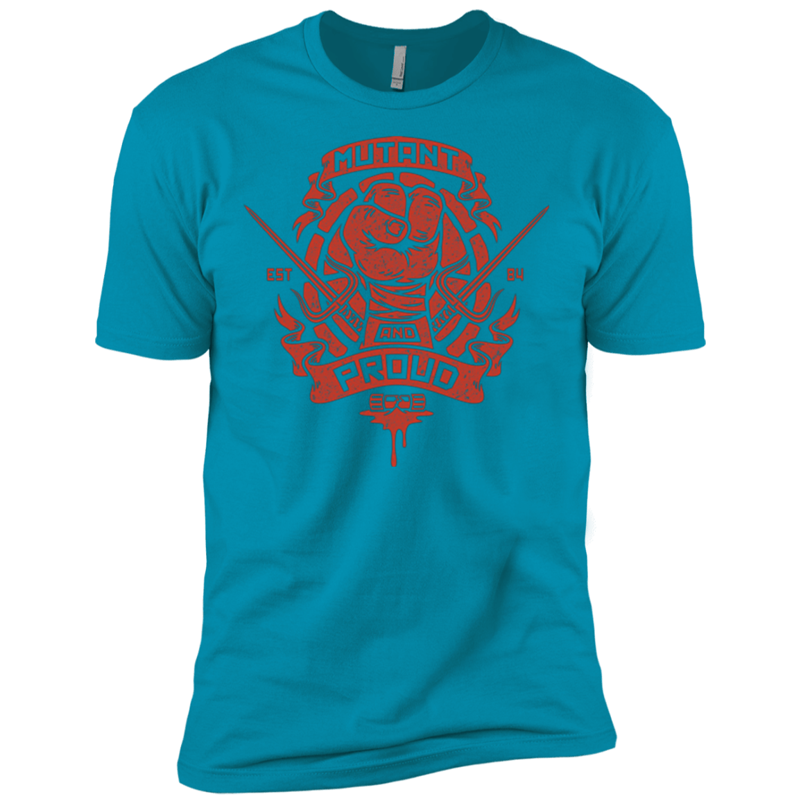 T-Shirts Turquoise / X-Small Mutant and Proud Raph Men's Premium T-Shirt