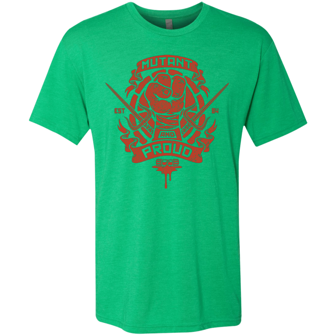 T-Shirts Envy / Small Mutant and Proud Raph Men's Triblend T-Shirt