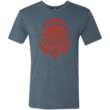 T-Shirts Indigo / Small Mutant and Proud Raph Men's Triblend T-Shirt