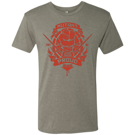 T-Shirts Venetian Grey / Small Mutant and Proud Raph Men's Triblend T-Shirt