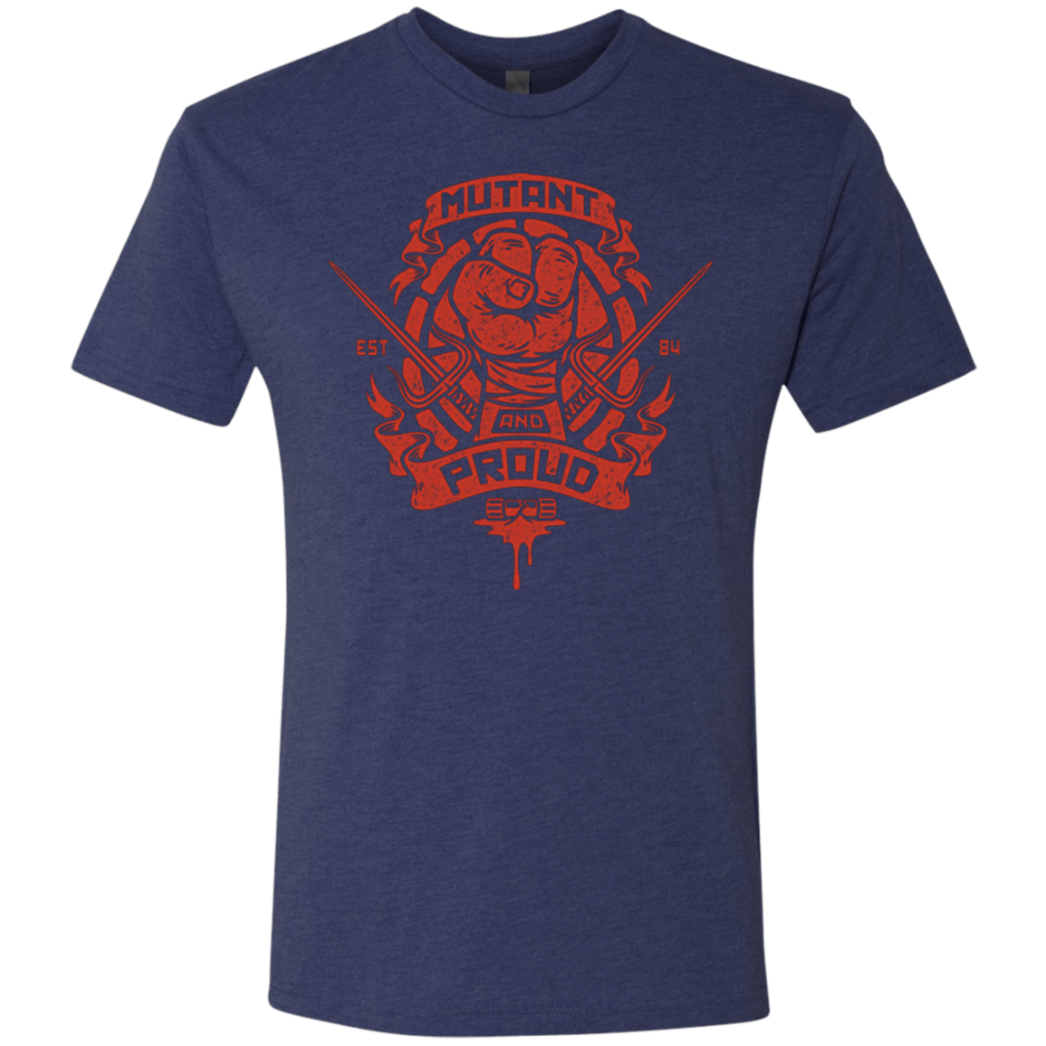 T-Shirts Vintage Navy / Small Mutant and Proud Raph Men's Triblend T-Shirt