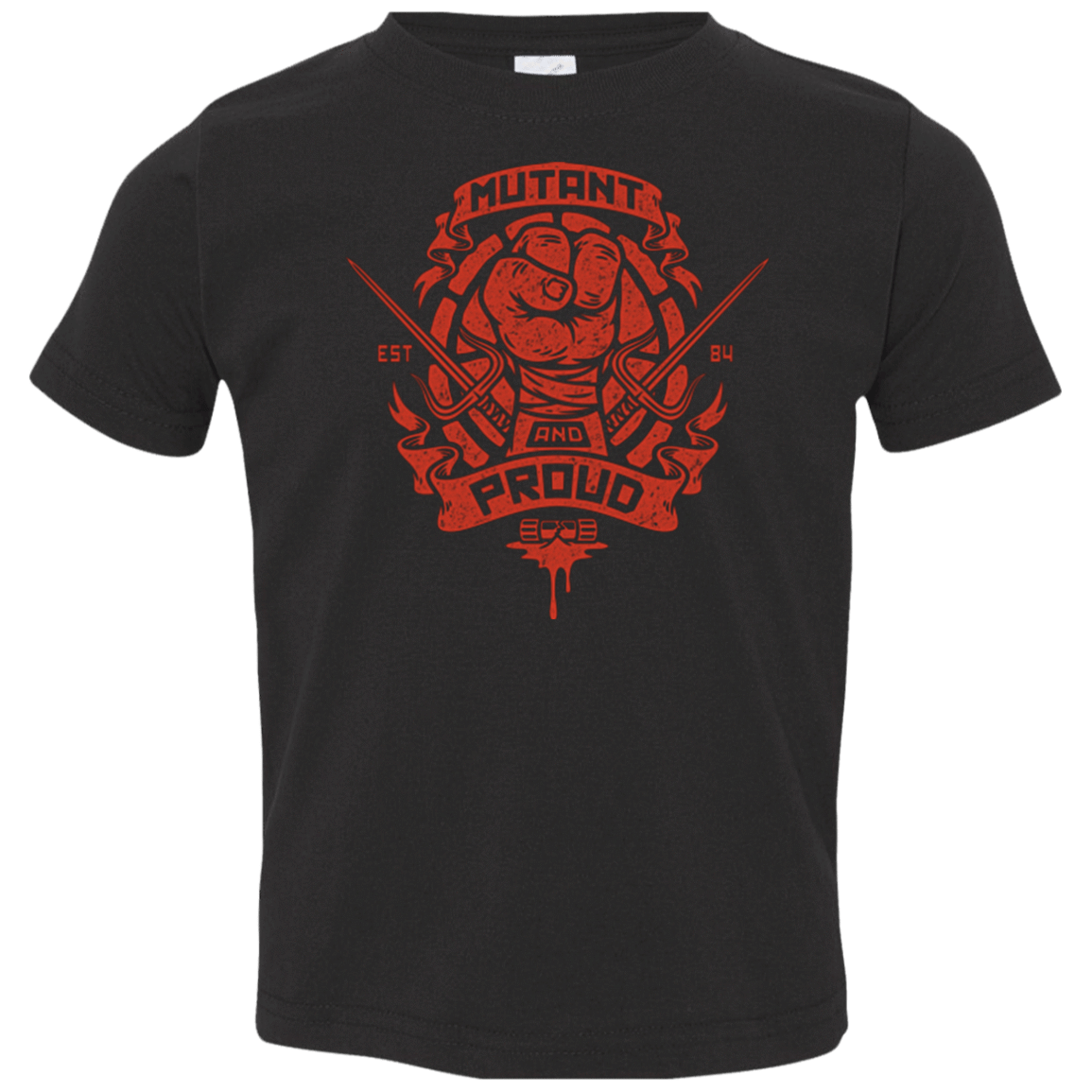 T-Shirts Black / 2T Mutant and Proud Raph Toddler Premium T-Shirt