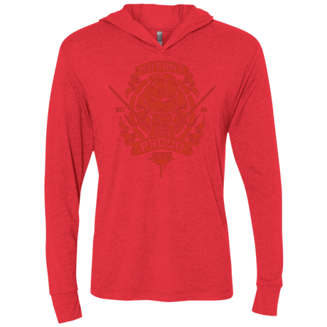 T-Shirts Vintage Red / X-Small Mutant and Proud Raph Triblend Long Sleeve Hoodie Tee