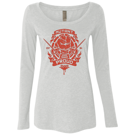 T-Shirts Heather White / Small Mutant and Proud Raph Women's Triblend Long Sleeve Shirt