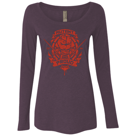 T-Shirts Vintage Purple / Small Mutant and Proud Raph Women's Triblend Long Sleeve Shirt
