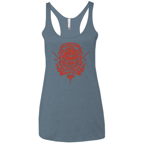 T-Shirts Indigo / X-Small Mutant and Proud Raph Women's Triblend Racerback Tank