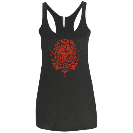 T-Shirts Vintage Black / X-Small Mutant and Proud Raph Women's Triblend Racerback Tank