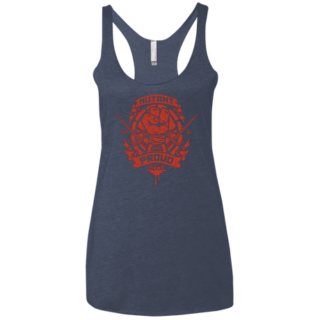 T-Shirts Vintage Navy / X-Small Mutant and Proud Raph Women's Triblend Racerback Tank