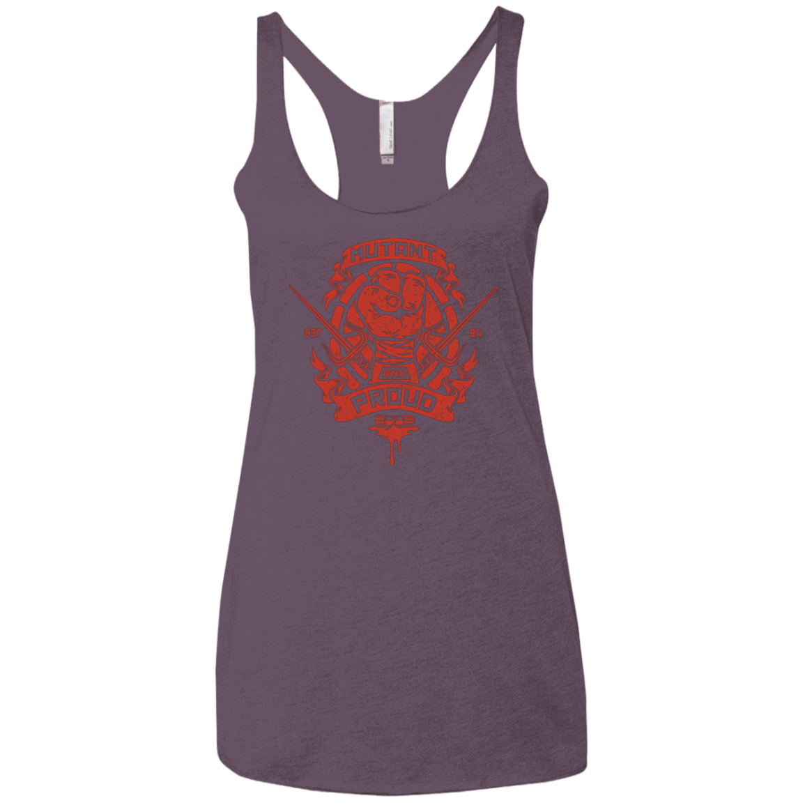 T-Shirts Vintage Purple / X-Small Mutant and Proud Raph Women's Triblend Racerback Tank