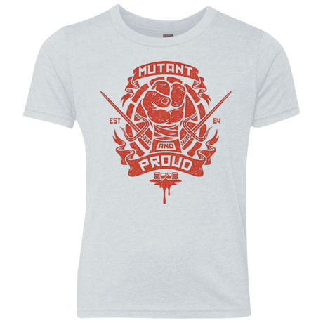 T-Shirts Heather White / YXS Mutant and Proud Raph Youth Triblend T-Shirt