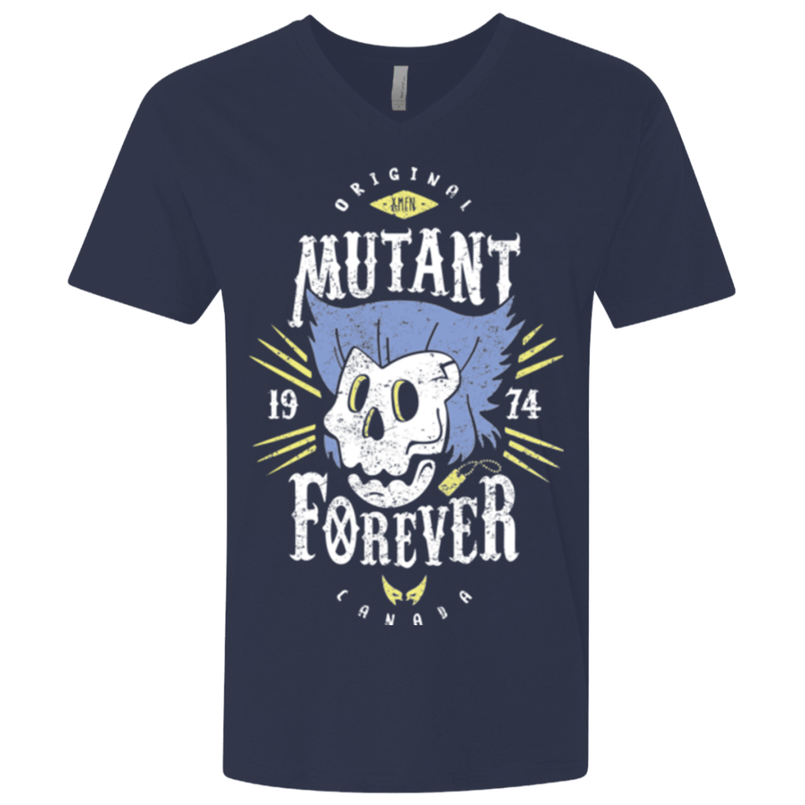 T-Shirts Midnight Navy / X-Small Mutant Forever Men's Premium V-Neck
