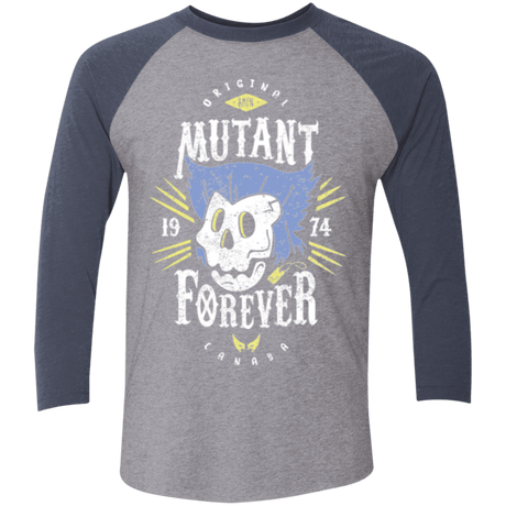 T-Shirts Premium Heather/ Vintage Navy / X-Small Mutant Forever Men's Triblend 3/4 Sleeve